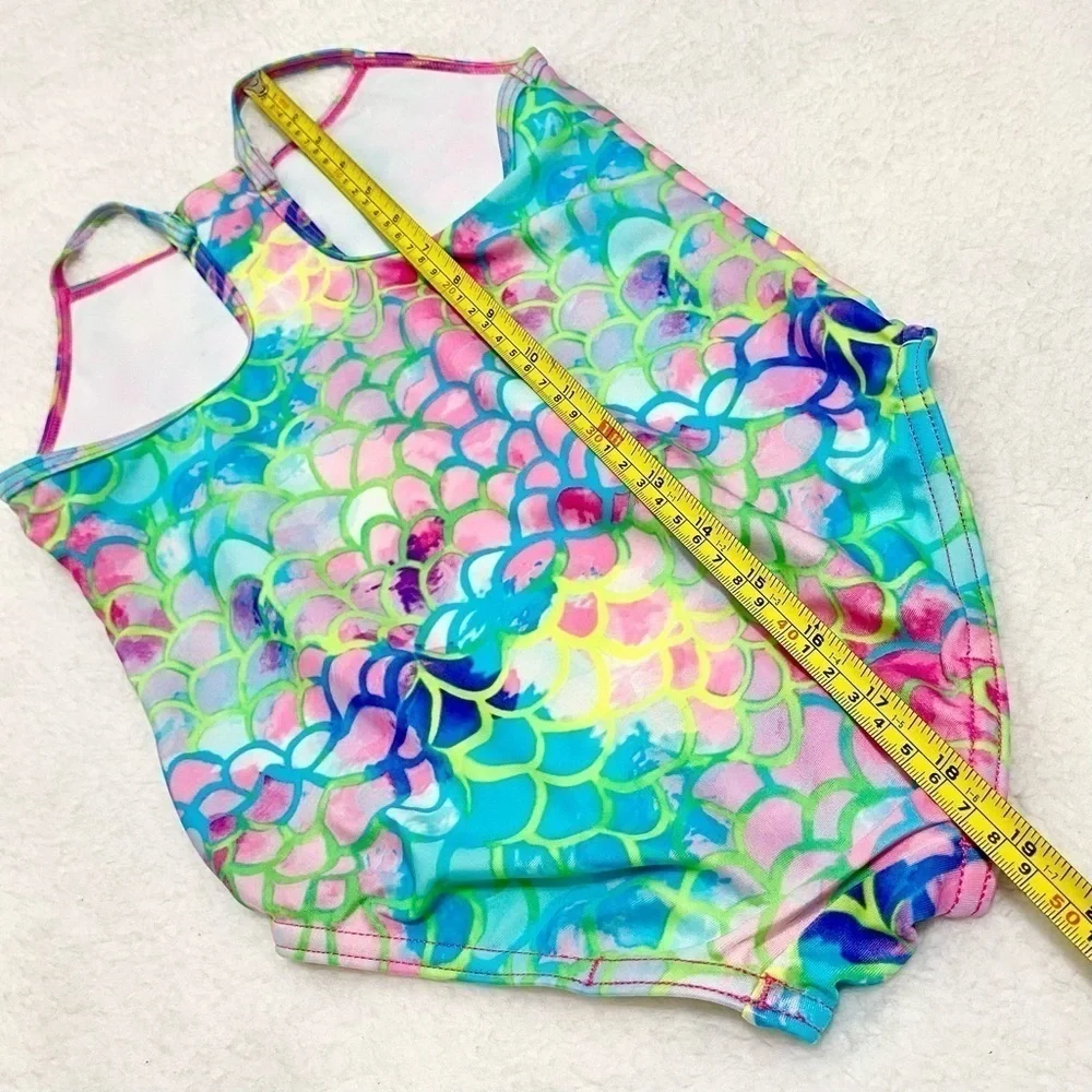 Speedo sea level mermaid scales print racer back multicolor small